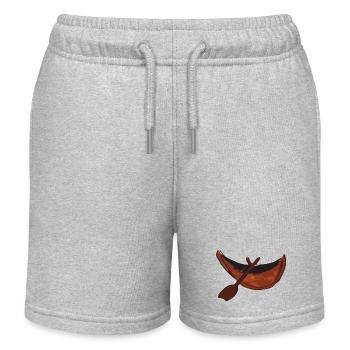 canoë - Short de jogging enfant bio Stanley/Stella - gris chiné - Devant
