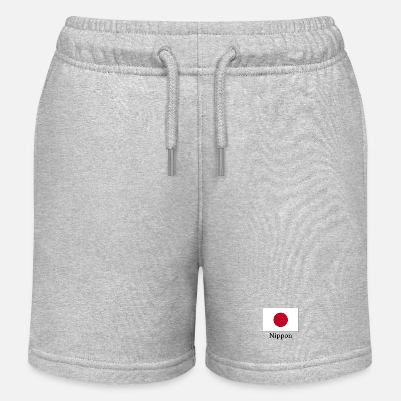 Conception du drapeau japonais - Short de jogging enfant bio Stanley/Stella - gris chiné
