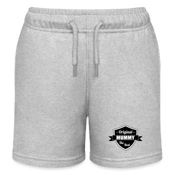 The Best Mom - Mother's Day - Kids Organic Sweat Shorts by Stanley/Stella - heather grey - Front