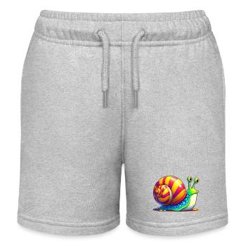 Schnecke - Kinder Organic Joggingshorts Mini Bolter von Stanley/Stella - Grau meliert - Vorne