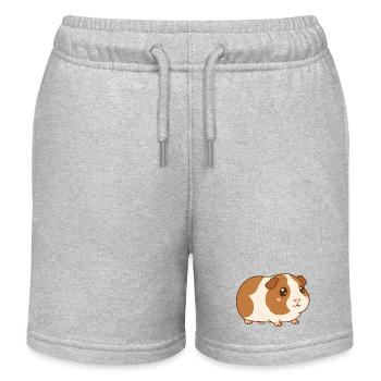 guinea pig - Kids Organic Sweat Shorts by Stanley/Stella - heather grey - Front