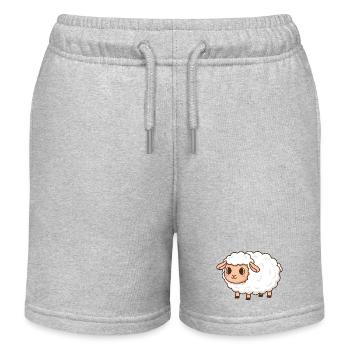 Schaf - Kinder Organic Joggingshorts Mini Bolter von Stanley/Stella - Grau meliert - Vorne