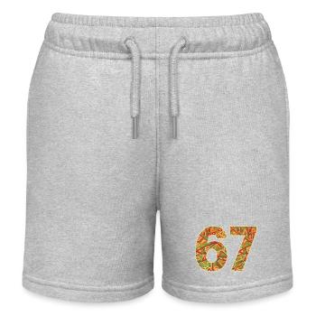 Modèle Afrique Tribal 67 - Short de jogging enfant bio Stanley/Stella - gris chiné - Devant