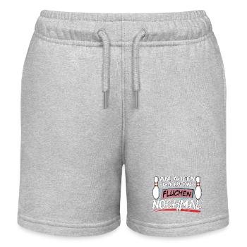 Course, lancer, jurer, lancer encore - Short de jogging enfant bio Stanley/Stella - gris chiné - Devant