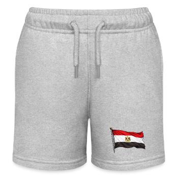 Ägyptische Flagge - Kinder Organic Joggingshorts Mini Bolter von Stanley/Stella - Grau meliert - Vorne