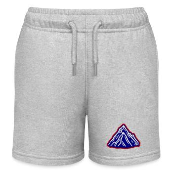 Mountains Symbol Alps - Kids Organic Sweat Shorts by Stanley/Stella - heather grey - Front