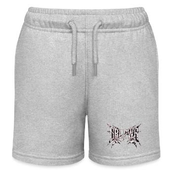 GRLPWR für Frauen in der Tuning Szene - Kinder Organic Joggingshorts Mini Bolter von Stanley/Stella - Grau meliert - Vorne