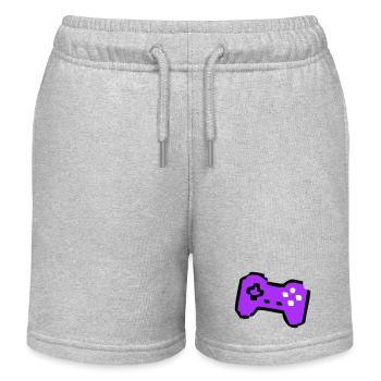  Schräger Retro Controller Gamer - Kinder Organic Joggingshorts Mini Bolter von Stanley/Stella - Grau meliert - Vorne