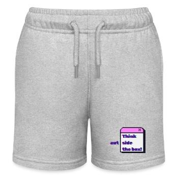 Think autside the box - Glitch - Kinder Organic Joggingshorts Mini Bolter von Stanley/Stella - Grau meliert - Vorne