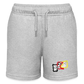 Kicker Fußball Stürmer  - Kinder Organic Joggingshorts Mini Bolter von Stanley/Stella - Grau meliert - Vorne