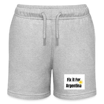 Fix It For Argentina - Kinder Organic Joggingshorts Mini Bolter von Stanley/Stella - Grau meliert - Vorne