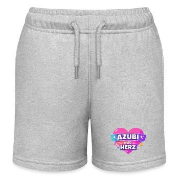 Azubi mit ganz viel Herz - Kinder Organic Joggingshorts Mini Bolter von Stanley/Stella - Grau meliert - Vorne