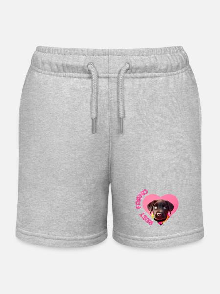 best friend - Kinder Organic Joggingshorts Mini Bolter von Stanley/Stella - Grau meliert