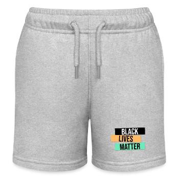 BLM Design Geschenk - Kinder Organic Joggingshorts Mini Bolter von Stanley/Stella - Grau meliert - Vorne