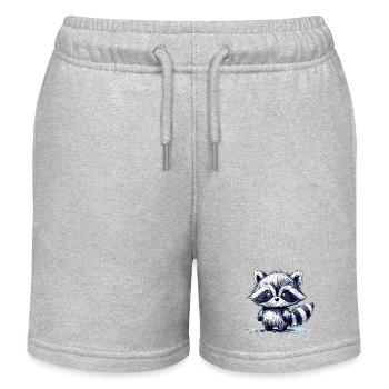 Raccoon - Kids Organic Sweat Shorts by Stanley/Stella - heather grey - Front