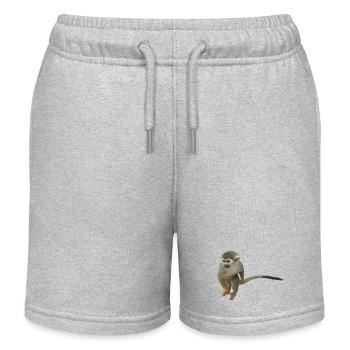 singe - Short de jogging enfant bio Stanley/Stella - gris chiné - Devant