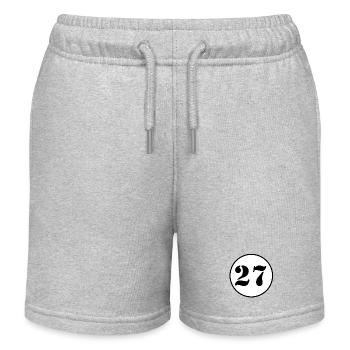 Numéro 27 27 Cadeau de vingt-sept ans - Short de jogging enfant bio Stanley/Stella - gris chiné - Devant