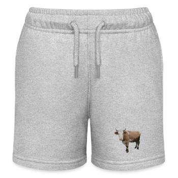 Vache - Short de jogging enfant bio Stanley/Stella - gris chiné - Devant