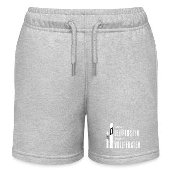 Leitpfosten - Vollpfosten - Straßenbau - Kinder Organic Joggingshorts Mini Bolter von Stanley/Stella - Grau meliert - Vorne
