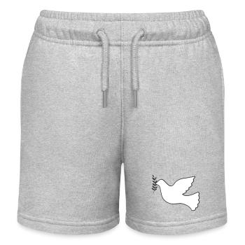 Friedenstaube mit Zweig - Kinder Organic Joggingshorts Mini Bolter von Stanley/Stella - Grau meliert - Vorne