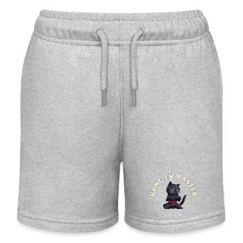 Kung Fu Master - Kinder Organic Joggingshorts Mini Bolter von Stanley/Stella - Grau meliert - Vorne