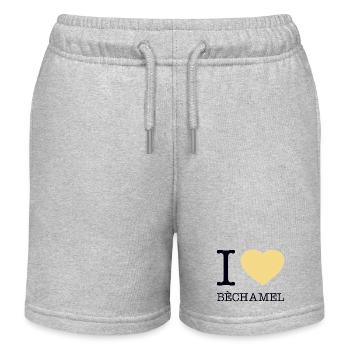 I LOVE BECHAMEL - Kinder Organic Joggingshorts Mini Bolter von Stanley/Stella - Grau meliert - Vorne