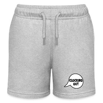CLOCKING OUT JOB - Kids Organic Sweat Shorts by Stanley/Stella - heather grey - Front