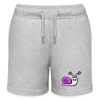 Escargot en colère en colère en colère malheureux contrarié - Short de jogging enfant bio Stanley/Stella - gris chiné - Devant