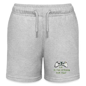 Fort. Trop fort pour jouer - Short de jogging enfant bio Stanley/Stella - gris chiné - Devant