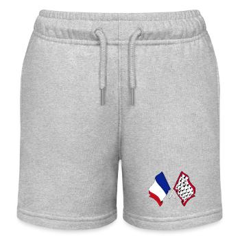 Limousin et drapeau français - Short de jogging enfant bio Stanley/Stella - gris chiné - Devant
