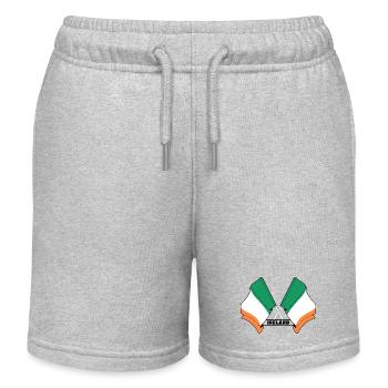 Irland-Flagge gekreuzt - Kinder Organic Joggingshorts Mini Bolter von Stanley/Stella - Grau meliert - Vorne