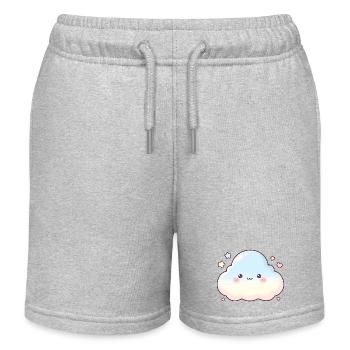 Pastellwolke Kawaii Glow Kinder Traum - Kinder Organic Joggingshorts Mini Bolter von Stanley/Stella - Grau meliert - Vorne
