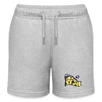 Fisch, ein gezogenes Wort - Kinder Organic Joggingshorts Mini Bolter von Stanley/Stella - Grau meliert - Vorne