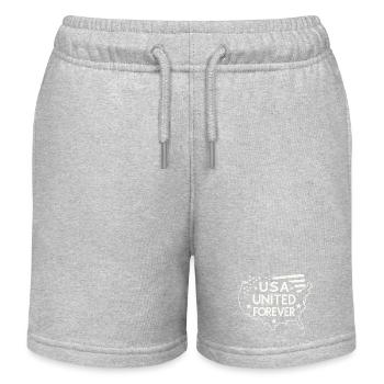 USA United Forever Emblem - Short de jogging enfant bio Stanley/Stella - gris chiné - Devant