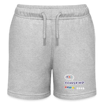 ABC Schulkind 2026 – Einschulung Schulanfang - Kinder Organic Joggingshorts Mini Bolter von Stanley/Stella - Grau meliert - Vorne