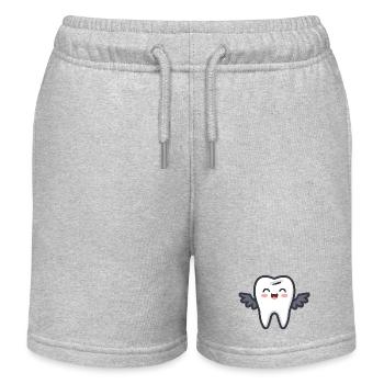 dent - Short de jogging enfant bio Stanley/Stella - gris chiné - Devant