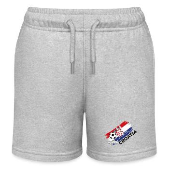 Croatie Football Croatia Soccer Foot Vatreni - Kinder Organic Joggingshorts Mini Bolter von Stanley/Stella - Grau meliert - Vorne