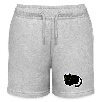 Chat du Vide - Short de jogging enfant bio Stanley/Stella - gris chiné - Devant