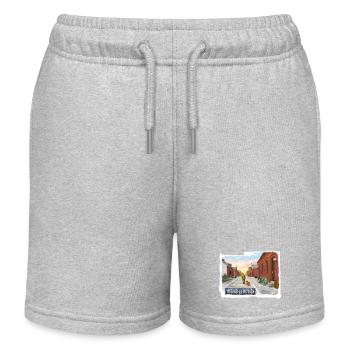 Mausegattstraße – Zechensiedlung im Pott - Kinder Organic Joggingshorts Mini Bolter von Stanley/Stella - Grau meliert - Vorne