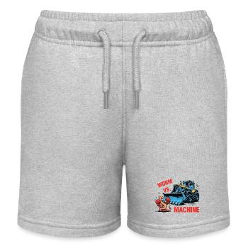 Worm vs Machine Robak Kontra Maszyna - Kinder Organic Joggingshorts Mini Bolter von Stanley/Stella - Grau meliert - Vorne