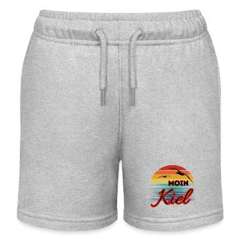 Moin Kiel avec mouette dans un style rétro - Short de jogging enfant bio Stanley/Stella - gris chiné - Devant