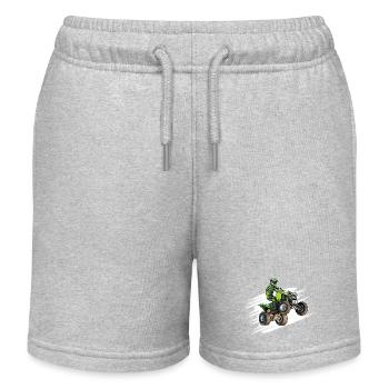 Motorrad, Quad - Kinder Organic Joggingshorts Mini Bolter von Stanley/Stella - Grau meliert - Vorne
