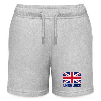 union jack, Angleterre, Londres - Short de jogging enfant bio Stanley/Stella - gris chiné - Devant