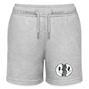 Smile Open - Kids Organic Sweat Shorts by Stanley/Stella - heather grey - Front