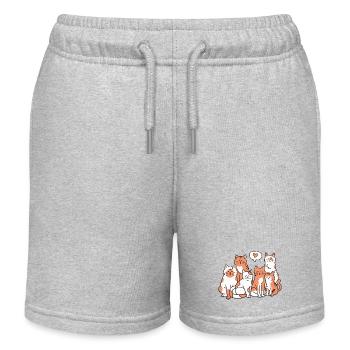 Katzen Katzenliebhaber - Kinder Organic Joggingshorts Mini Bolter von Stanley/Stella - Grau meliert - Vorne