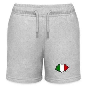 Italian flag - Kids Organic Sweat Shorts by Stanley/Stella - heather grey - Front