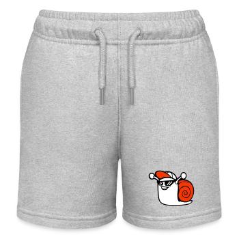 Schnecke Sonnenbrille niedlich süß glücklich Cool - Kinder Organic Joggingshorts Mini Bolter von Stanley/Stella - Grau meliert - Vorne
