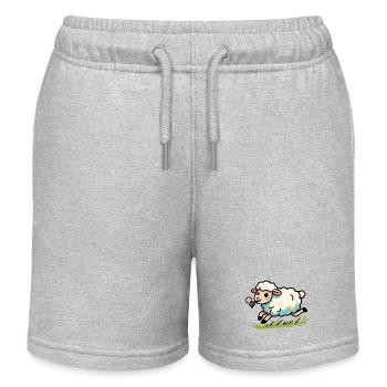 Lammhammel auf der Wiese - Kinder Organic Joggingshorts Mini Bolter von Stanley/Stella - Grau meliert - Vorne