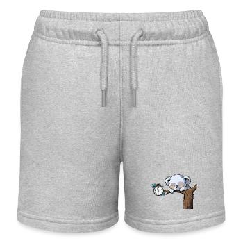 Schlafender Koala am Uhrzweig - Kinder Organic Joggingshorts Mini Bolter von Stanley/Stella - Grau meliert - Vorne