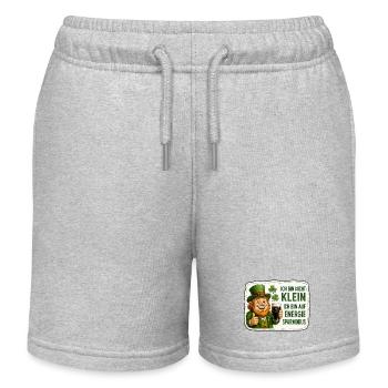 Ich bin nicht klein. Ich bin auf Energiesparmodus. - Kinder Organic Joggingshorts Mini Bolter von Stanley/Stella - Grau meliert - Vorne